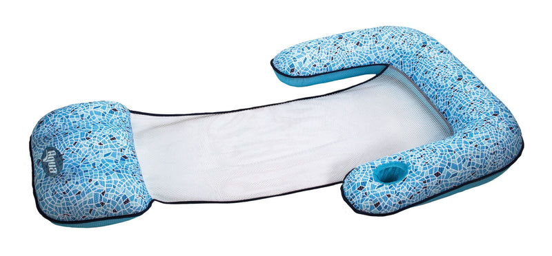 Aqua Inflatable 3-in-1 Luxury Travel Pool Float/Lounger, Blue, 57 x 36-in K6047