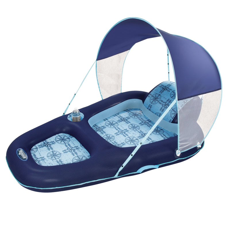 Aqua Luxury Inflatable Pool/Water Lounge with Removable Canopy, UPF 50, Ages 15+ I1496