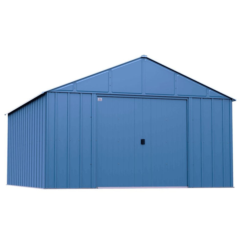 Classic 12x14-ft Blue Grey Corrosion-Resistant Steel Shed J2233