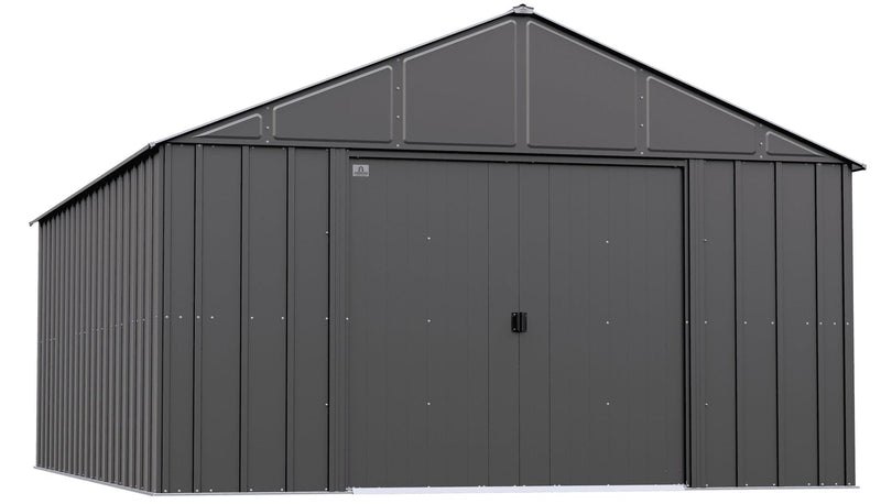 Classic 12x17-ft Charcoal Corrosion-Resistant Metal Shed Q1102