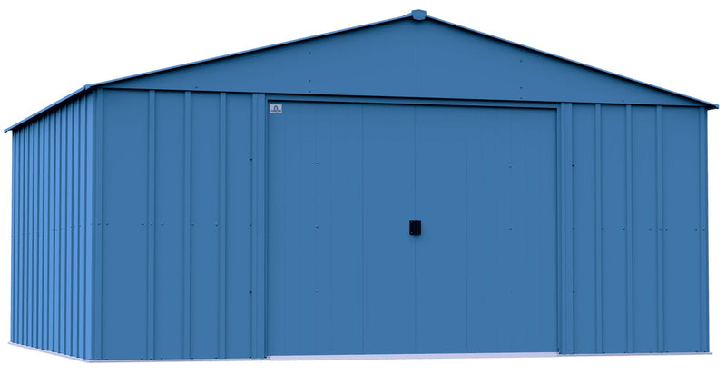 Classic 14x12-ft Blue Grey Corrosion-Resistant Steel Shed O8538