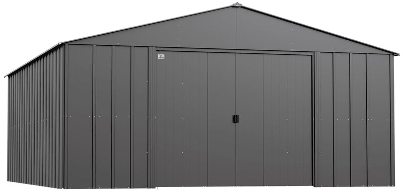Classic 14x17-ft Charcoal Corrosion-Resistant Steel Shed H7610