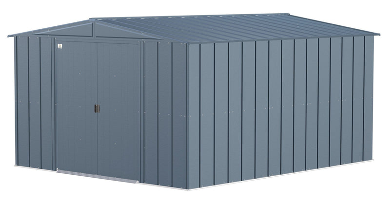 Classic Galvanized Steel Storage Shed, Blue Grey, 10-ft x 12-ft C6557