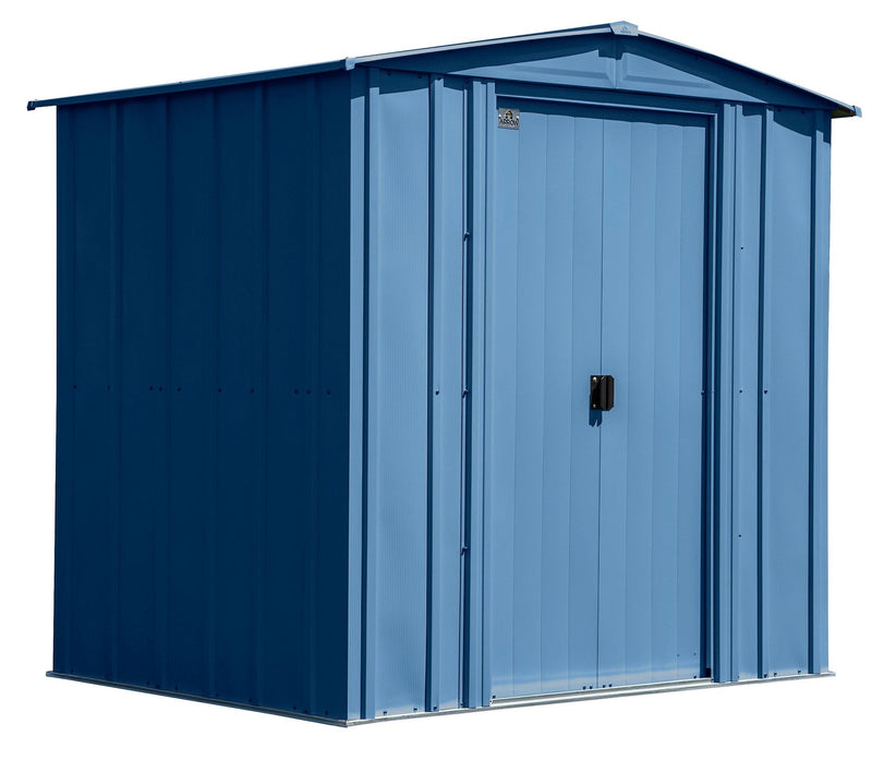 Classic Galvanized Steel Storage Shed, Blue Grey, 6-ft x 5-ft B8160