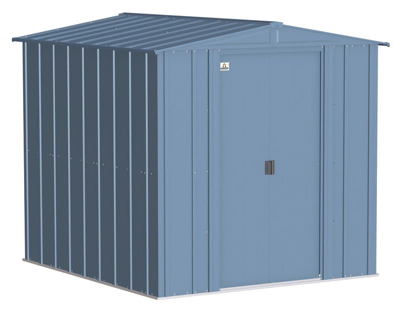 Classic Galvanized Steel Storage Shed, Blue Grey, 6-ft x 7-ft H6759