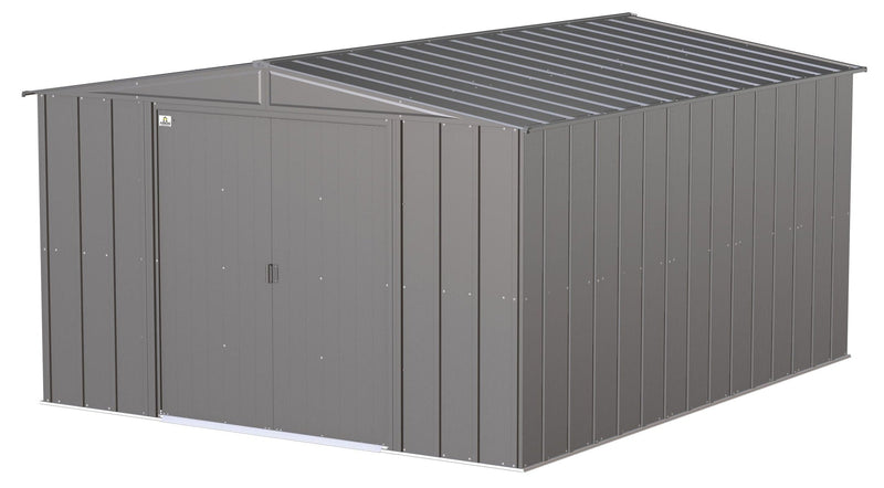 Classic Galvanized Steel Storage Shed, Charcoal, 10-ft x 12-ft J5120