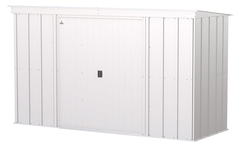 Classic Galvanized Steel Storage Shed, Flute Grey, 10-ft x 4-ft I3573