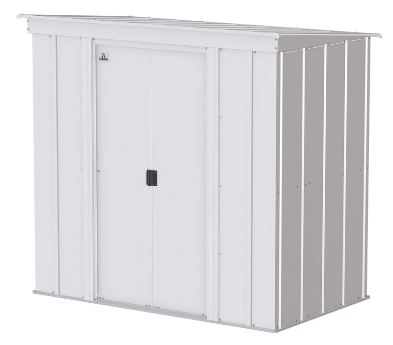 Classic Galvanized Steel Storage Shed, Flute Grey, 6-ft x 4-ft Q0819