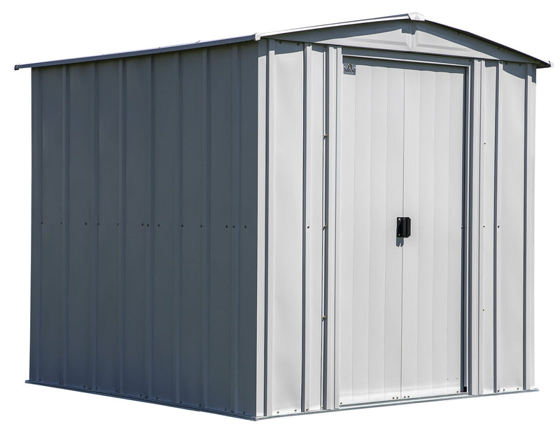 Classic Galvanized Steel Storage Shed, Flute Grey, 6-ft x 7-ft W797