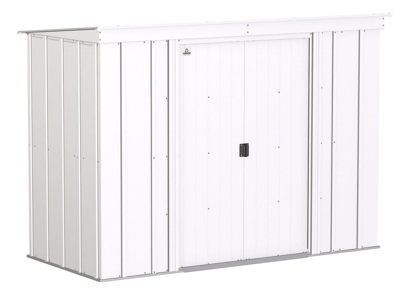 Classic Galvanized Steel Storage Shed, Flute Grey, 8-ft x 4-ft W5561