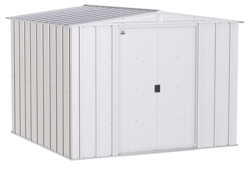 Classic Galvanized Steel Storage Shed, Flute Grey, 8-ft x 8-ft D6665