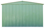 Classic Galvanized Steel Storage Shed, Sage Green, 10-ft x 14-ft