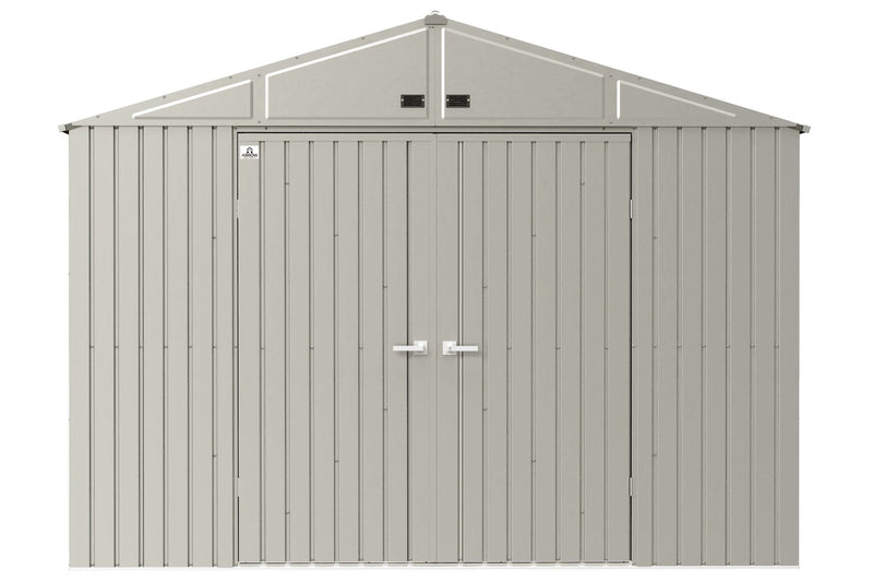 Elite 10x14-ft Cool Grey Corrosion-Resistant Steel Shed M4414