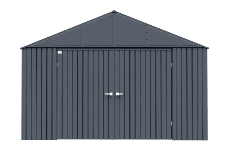 Elite 12x16-ft Anthracite Corrosion-Resistant Steel Storage Shed B9183