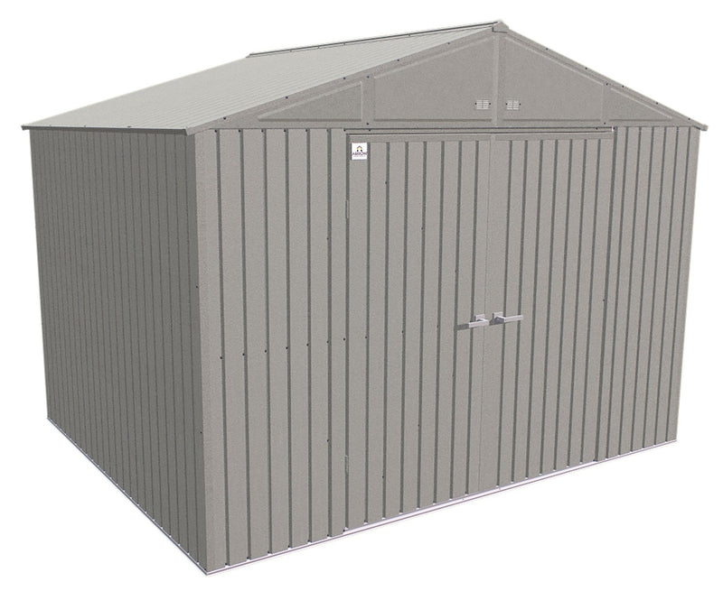 Elite 12x16-ft Cool Grey Corrosion-Resistant Steel Shed S0263