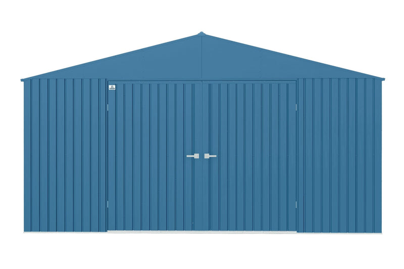 Elite 14x12-ft Blue Grey Corrosion-Resistant Steel Shed P5262