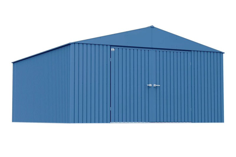 Elite 14x16-ft Blue Grey Corrosion-Resistant Steel Shed W3453