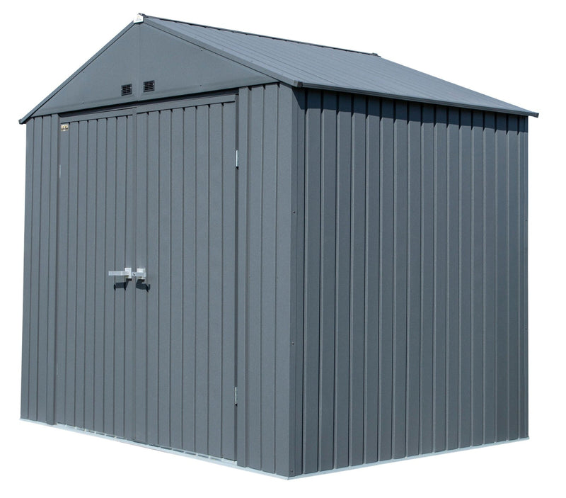 Elite Steel Storage Shed, Anthracite, 8-ft x 6-ft R2420