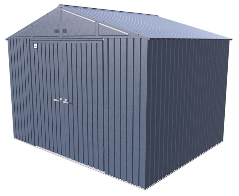Elite Steel Storage Shed with Pent Roof, Blue Grey, 10-ft x 8-ft X5703