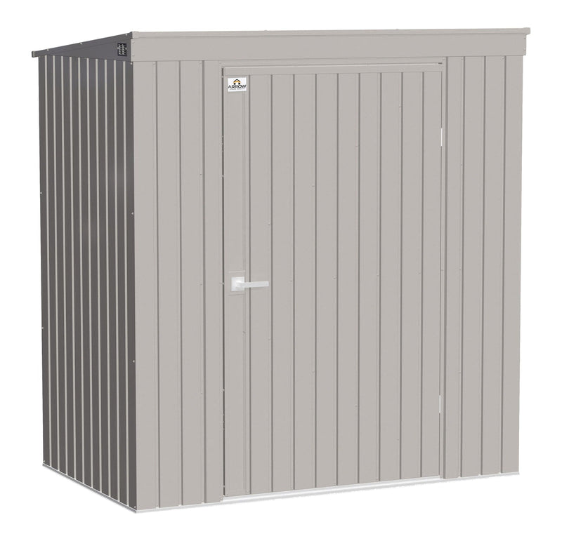Elite Steel Storage Shed with Pent Roof, Cool Grey, 6-ft x 4-ft L3741