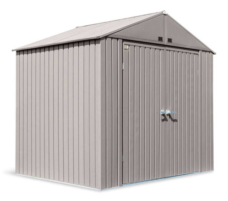 Elite Steel Storage Shed with Pent Roof, Cool Grey, 8-ft x 6-ft S9320