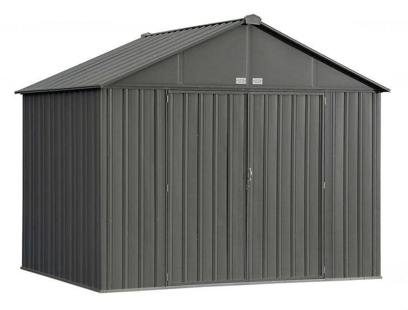 EZEE Galvanized Steel Storage Shed, Charcoal, 10-ft x 8-ft U2300