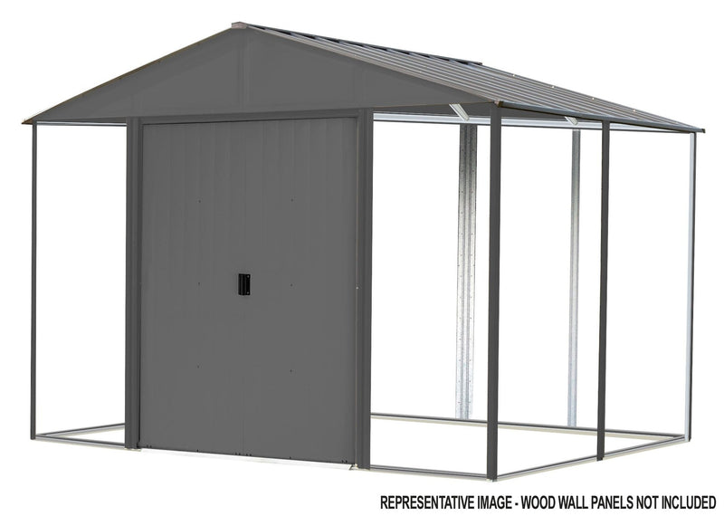 Ironwood Steel Hybrid Shed Kit, Anthracite, 8-ft x 8-ft D9450