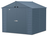 Select Galvanized Steel Storage Shed, Blue Grey, 8-ft x 8-ft