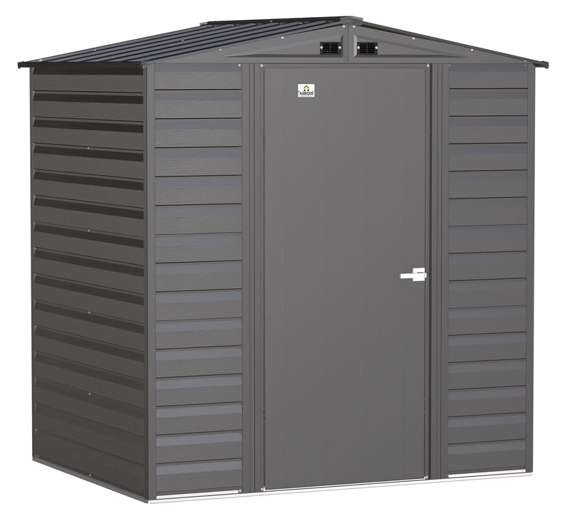 Select Galvanized Steel Storage Shed, Charcoal, 6-ft x 5-ft S8996