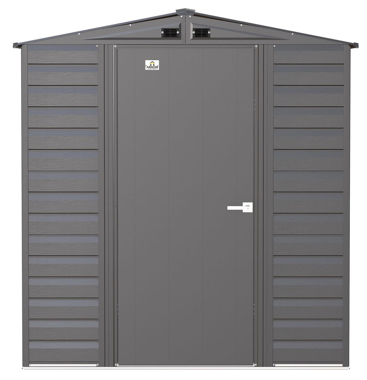 Select Galvanized Steel Storage Shed, Charcoal, 6-ft x 5-ft