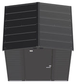 Select Galvanized Steel Storage Shed, Charcoal, 6-ft x 5-ft