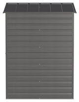 Select Galvanized Steel Storage Shed, Charcoal, 6-ft x 5-ft