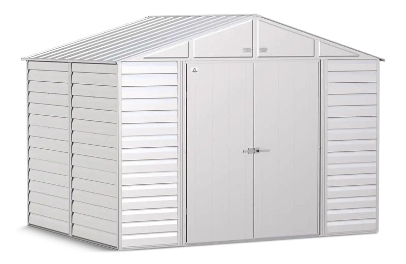 Select Galvanized Steel Storage Shed, Flute Grey, 10-ft x 8-ft Y5632