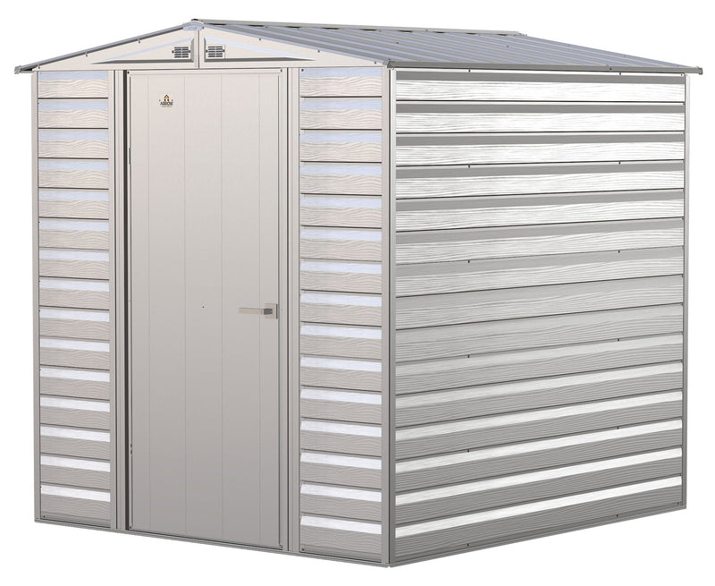 Select Galvanized Steel Storage Shed, Flute Grey, 6-ft x 7-ft F236