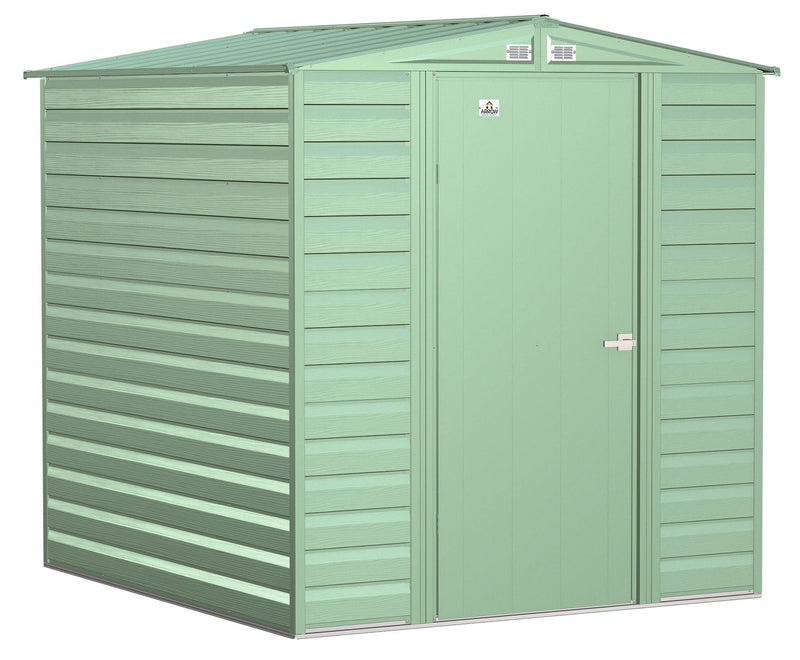 Select Galvanized Steel Storage Shed, Sage Green, 6-ft x 7-ft U9018