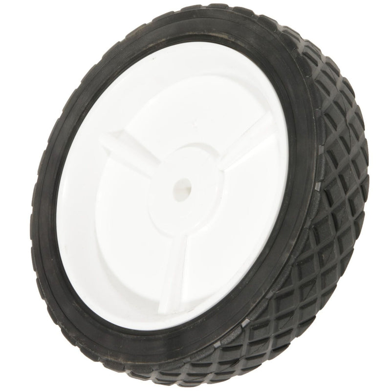 Plastic Lawn Mower Replacement Wheel, Wide Tread 8-in x 1.75-in Q7843