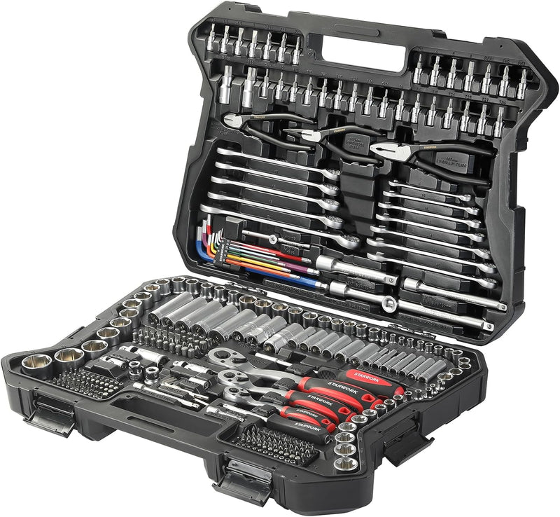 314-Piece Mechanics Tool Set and Socket Set, Professional Metric Set D7604