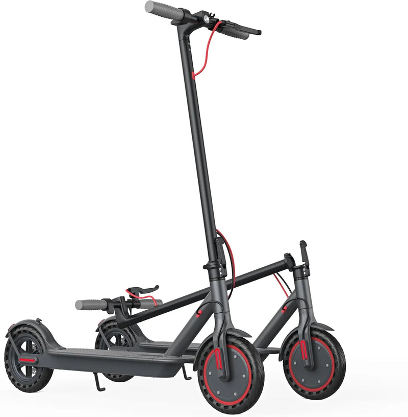 Electric Scooter - 8.5" Solid Tires, 350W Motor, Up to 19 MPH and 21-23 Miles Long-Range Portable Foldable Commuting Scooter for Adults with Double Braking System and App F1695