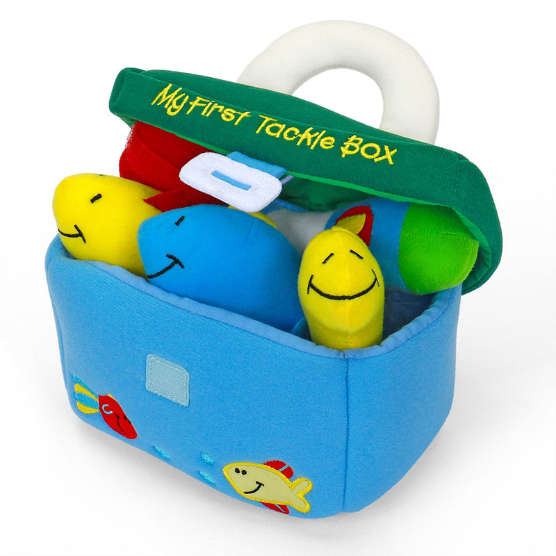 Baby Play Soft Collection, My First Tackle Box 5-Piece Plush Playset with Rattle, 8-in Y2481