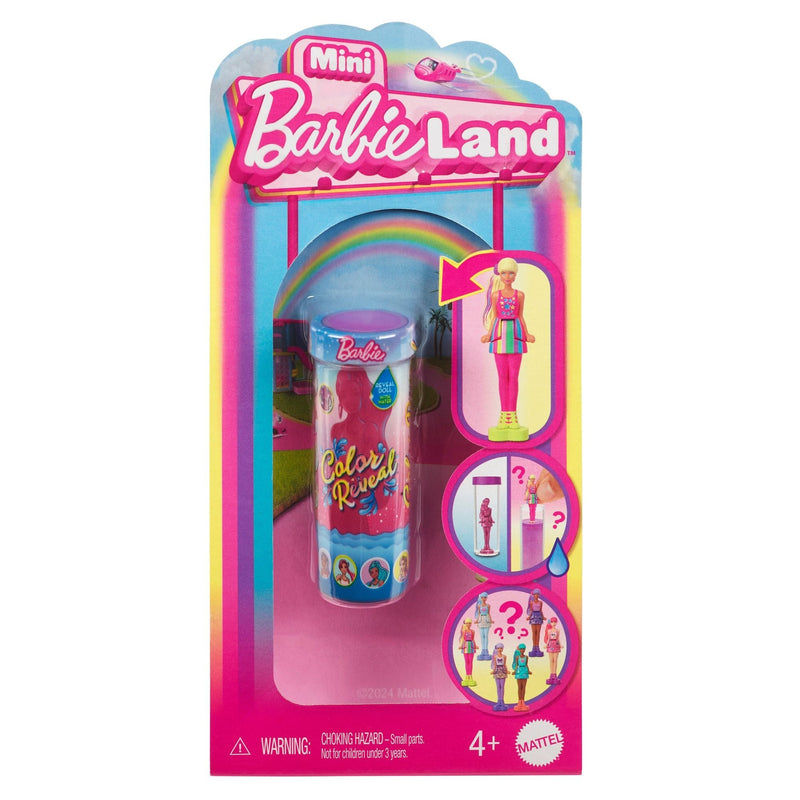 Mini BarbieLand Colour Reveal Doll with Surprise Water Reveal, Colour-Change Transformation Toy for Kids, Ages 4+, Assorted L5399