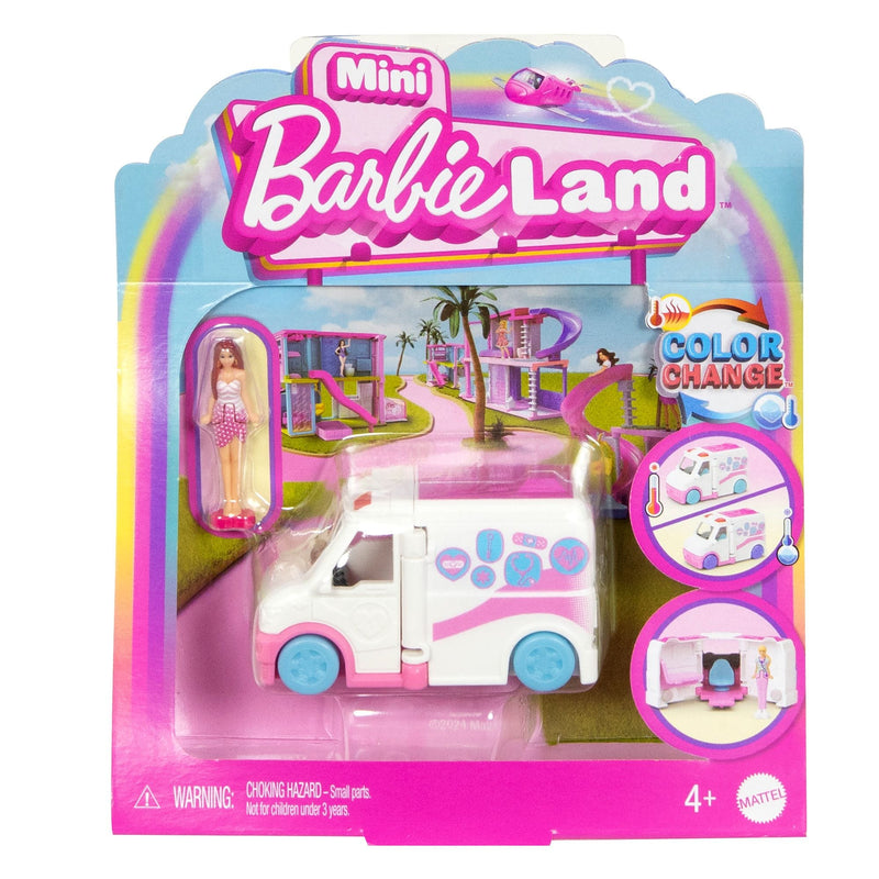 Mini Barbieland Vehicles Assortment, Includes 1.5-in Doll, Kids Ages 4+ I0517