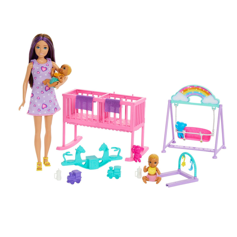 Skipper Babysitter Twinning Dolls & Toys Nursery Playset, Kids Ages 4+ U8288