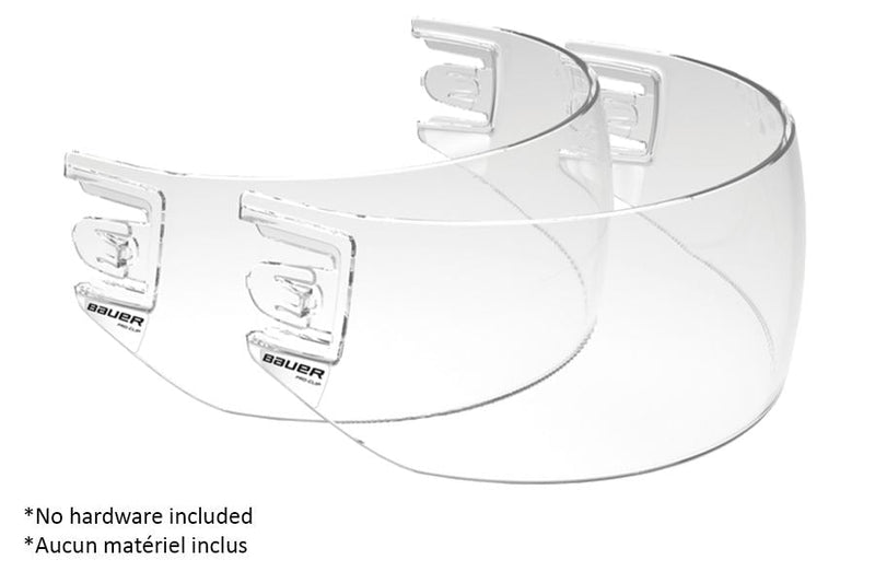 Pro-Clip Straight Hockey Helmet Visor Replacement without Clips, Junior/Senior, Clear, 2-pk J8450