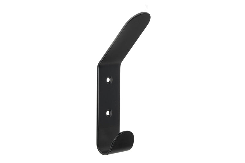 Bent Metal Double Hook, Matte Black C4050
