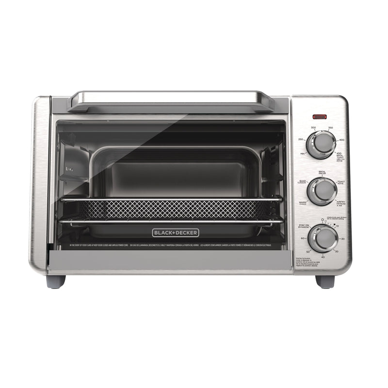 Crisp 'N bake 6-Slice Air Fryer Toaster Oven, Stainless Steel, 5 Cooking Functions M1261