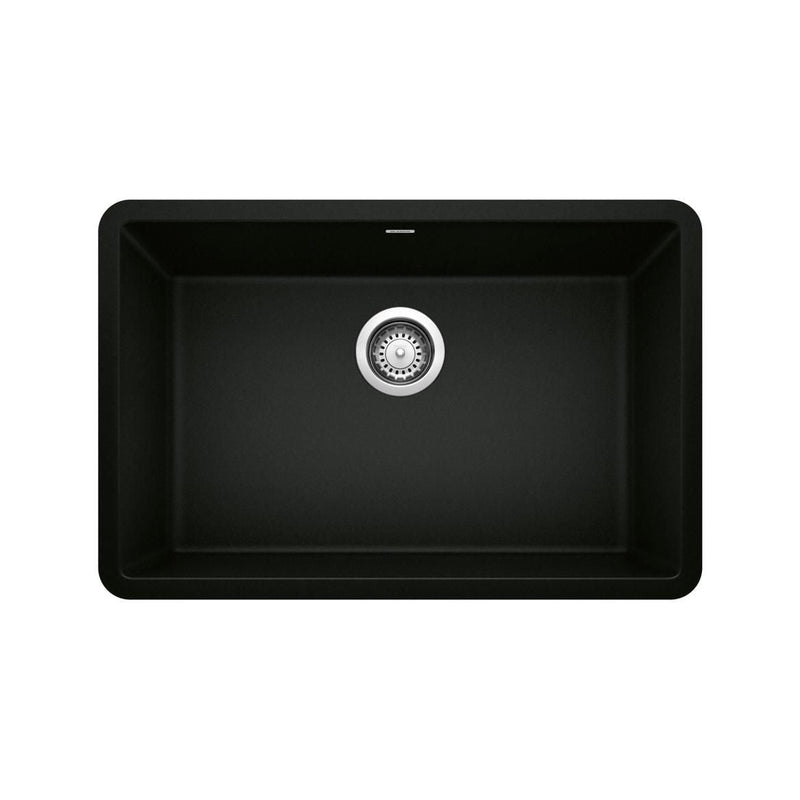 Precis 27-in Single Bowl Undermount Kitchen Sink, Coal Black E1117