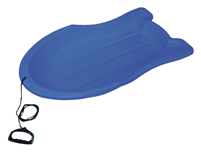 Booster Kids' 1-Person Lightweight Plastic Winter Snow Sled/Toboggan with Tow Rope Q6989