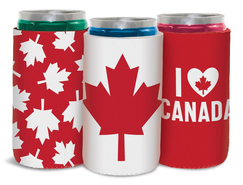 Canada Day Drink Cover Sleeves, Assorted Designs, 3-pk W6477
