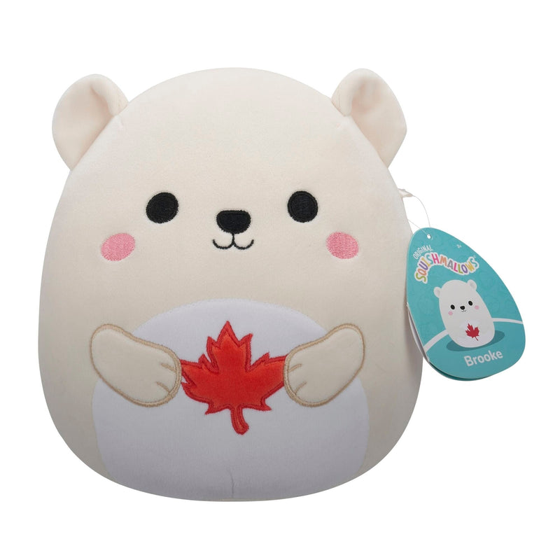 Canada Day Polar Bear Plush, 8-in U5628