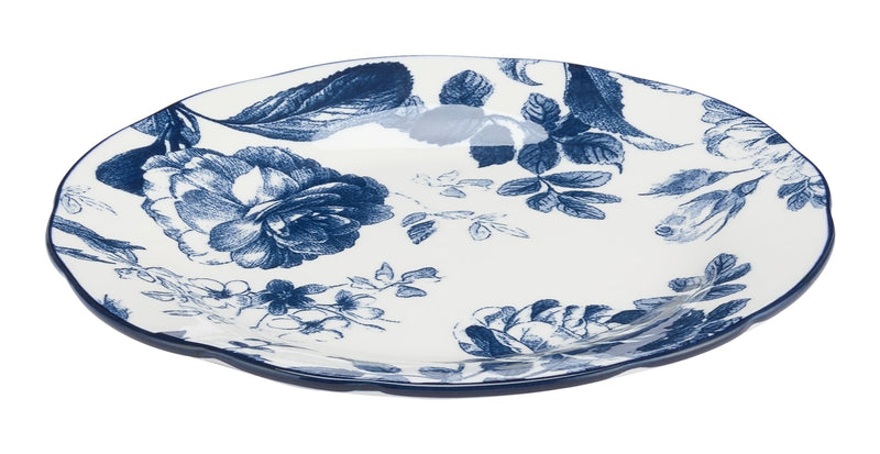 Augusta Stoneware Salad Plate, 1-pc. White/Blue Floral L3199